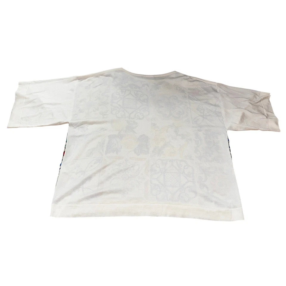 Camiseta Dolce & Gabbana Para Hombre Mezcla Seda Estampado Mayólica Cuello Redondo 3XL Lujo Foto 2 de 4