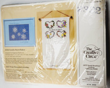 Vintage 1987 The Creative Circle 2332 "Snow Flakes" embroidery Kit Christmas
