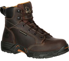 Image of Georgia Men Diamond 400G Waterproof 6" Boots Dark Brown GB00090 Choose Sizes NIB