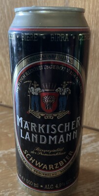 Vintage Markischer Landmann Schwarzbier Bierdeckel Beer Can German 2001