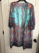 Angel Heart, multicolored Lightweight Duster cover for dress or pants New