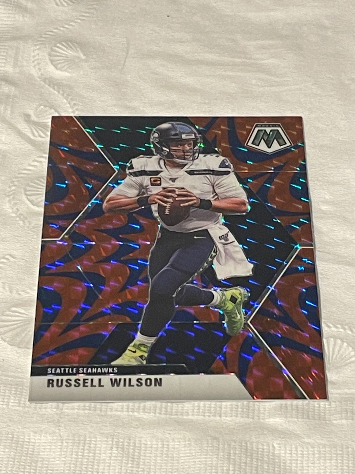 2020 Panini Mosaic BLUE REACTIVE #181 Russell Wilson