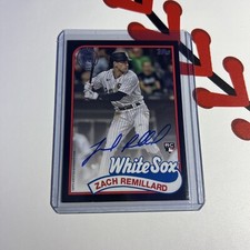 2024 Topps Series 1 Zach Remillard Black Auto #118/199 89BA-ZR White Sox RC
