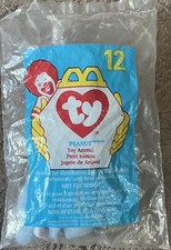 1998 McDonalds Happy Meal Toy TY Beanie Babies Peanut Blue Elephant Sealed Promo
