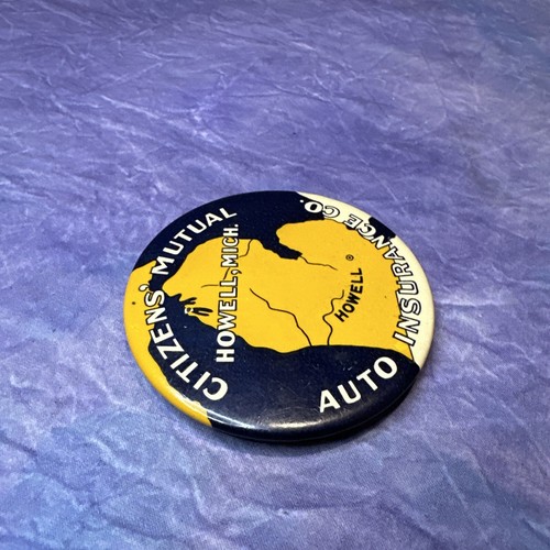 Citizens’ Mutual Auto Insurance Howell MI 3.5” Celluloid Button Compact Mirror - 第 3/9 張圖片