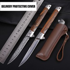 Outdoor Messer Klappmesser Jagdmesser Taschenmesser Camping Knife Holz Griff DE