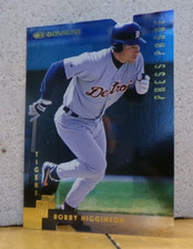BASEBALL CARD DONRUSS RARE PRESS PROOF 1 OF 500 BOBBY HIGGINSON DETROIT TIGERS