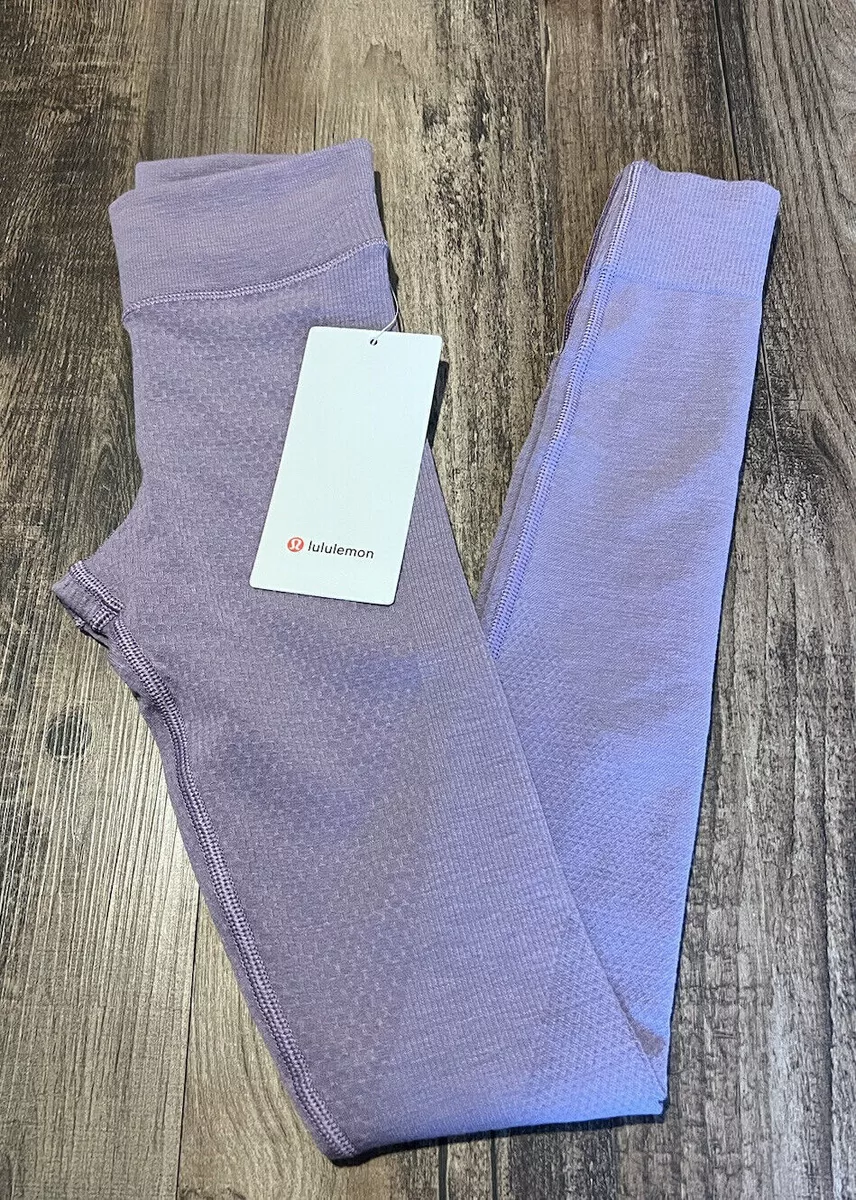 Women's Lululemon Sz 2 Keep The Heat Thermal HR Tight 28” PPAS Lavender  Purple