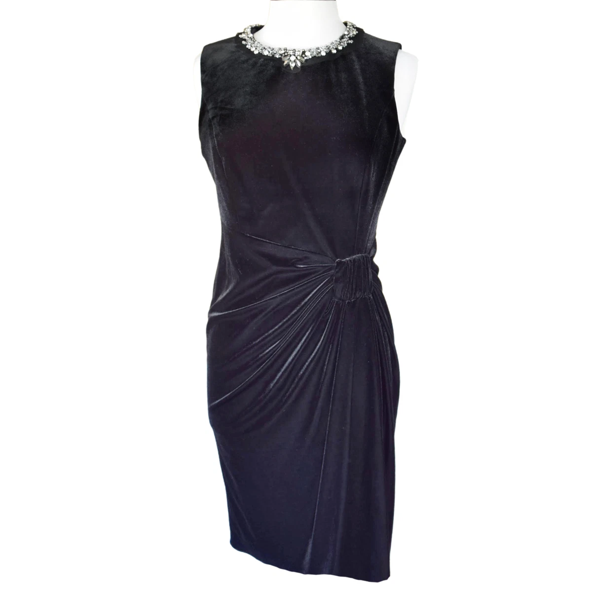 Teri jon black velvet dress cheap