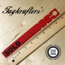 Wrap Around Labels and Tags RED "SOLD" 9"x 1"