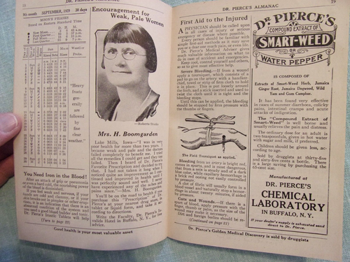 VINTAGE 1929 DR. PIERCE'S ALMANAC GREAT ARTICLES AND ADVERTISMENTS - Imagen 3 de 5