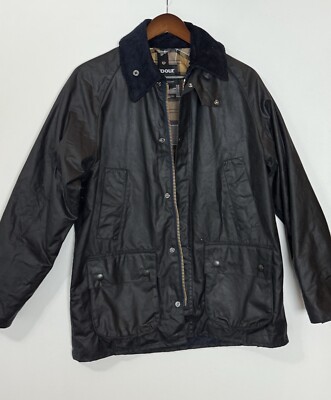 Barbour Bedale Waxed Cotton Jacket Size 36   RETAIL $415 color code NY NAVY