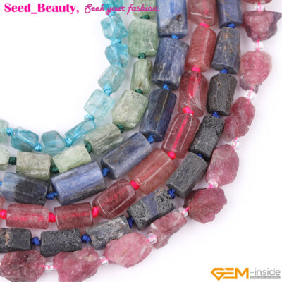 Natural Freeform Tube Column Beads Jade Crystal Beads For Jewelry Making 28pcs