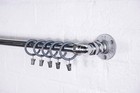 Curtain Pole Rail Tension Rod Industrial Metal Chrome Pipe Elbow Antique Style