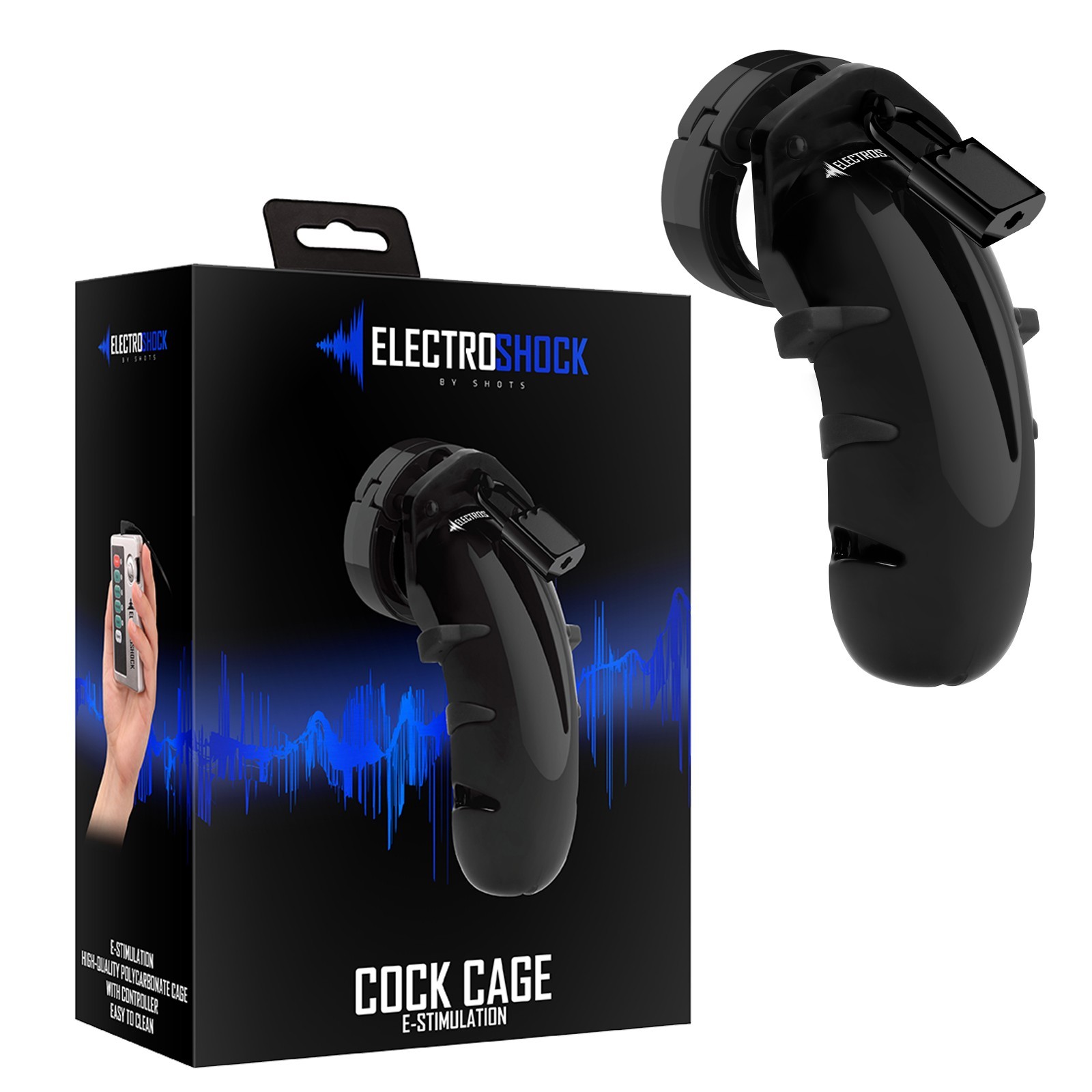 ELECTROSHOCK E-Stim Cockcage BDSM Toys Bondage Plays Gabbia di Castità per Pene