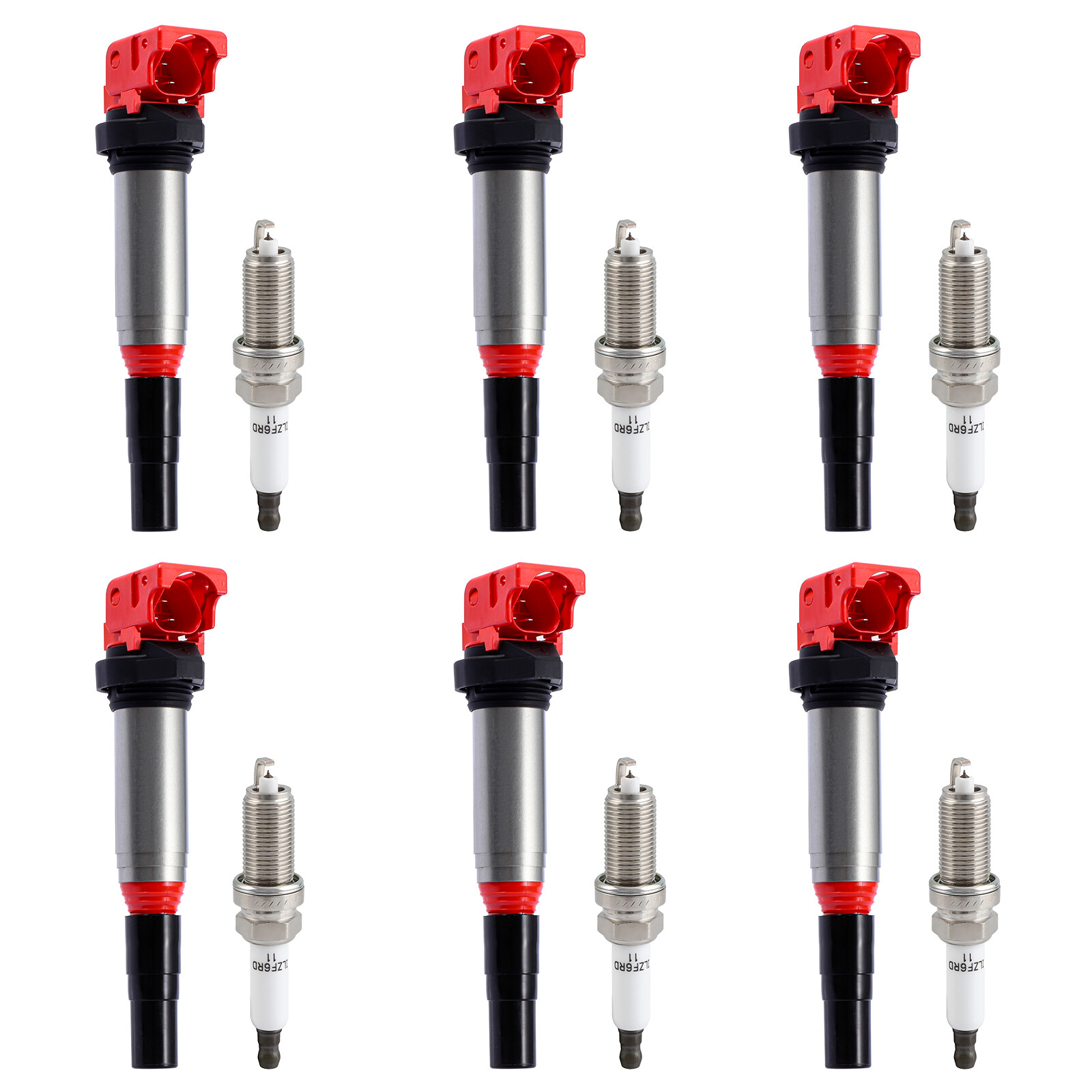 6 Pack Ignition Coils + Spark Plugs For BMW 328i 335i 435i 525i 528i X5