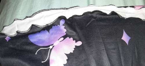 Plus Size Black Pink and Purple Butterflies Soft Knit Chemise Nightgown Sz 2X - Picture 10 of 12