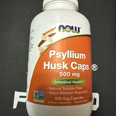 NOW FOODS Psyllium Husk 500 mg 500 Veg Capsules 2/2028