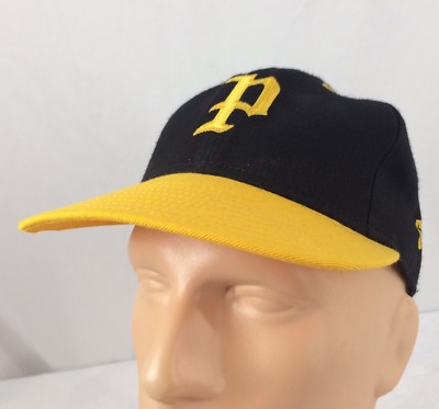 Vtg P Hat Fitted Size 7 1/4 DeLong Cap Black Number #51 Yellow Black Script