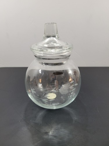 Princess House Heritage Cotton Ball Vanity Jar & Lid 6" Tall