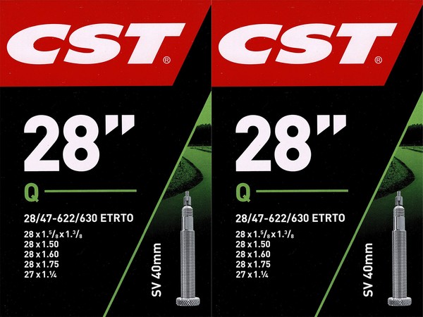 2X Cst 28 Sv Schlauch 28 Zoll (28/47-622/630) Fahrradschlauch-image