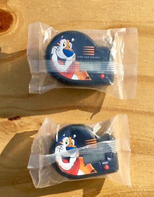 Kellogg's Tony The Tiger ''Earn Your Stripes'' Pedometer Black (Lot of 2) - New