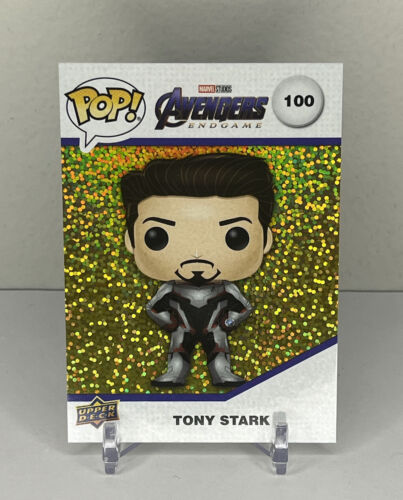 2023 Upper Deck Funko Pop Marvel Spectrum Gold Glitter Tony Stark #100 SP - Zdjęcie 1 z 2