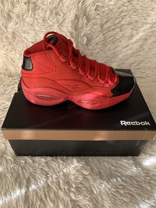 men's reebok question mid patent basketball shoes