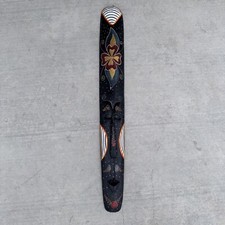 Indonesian Tribal wood carved mask-Hand painted Tiki Wall decor