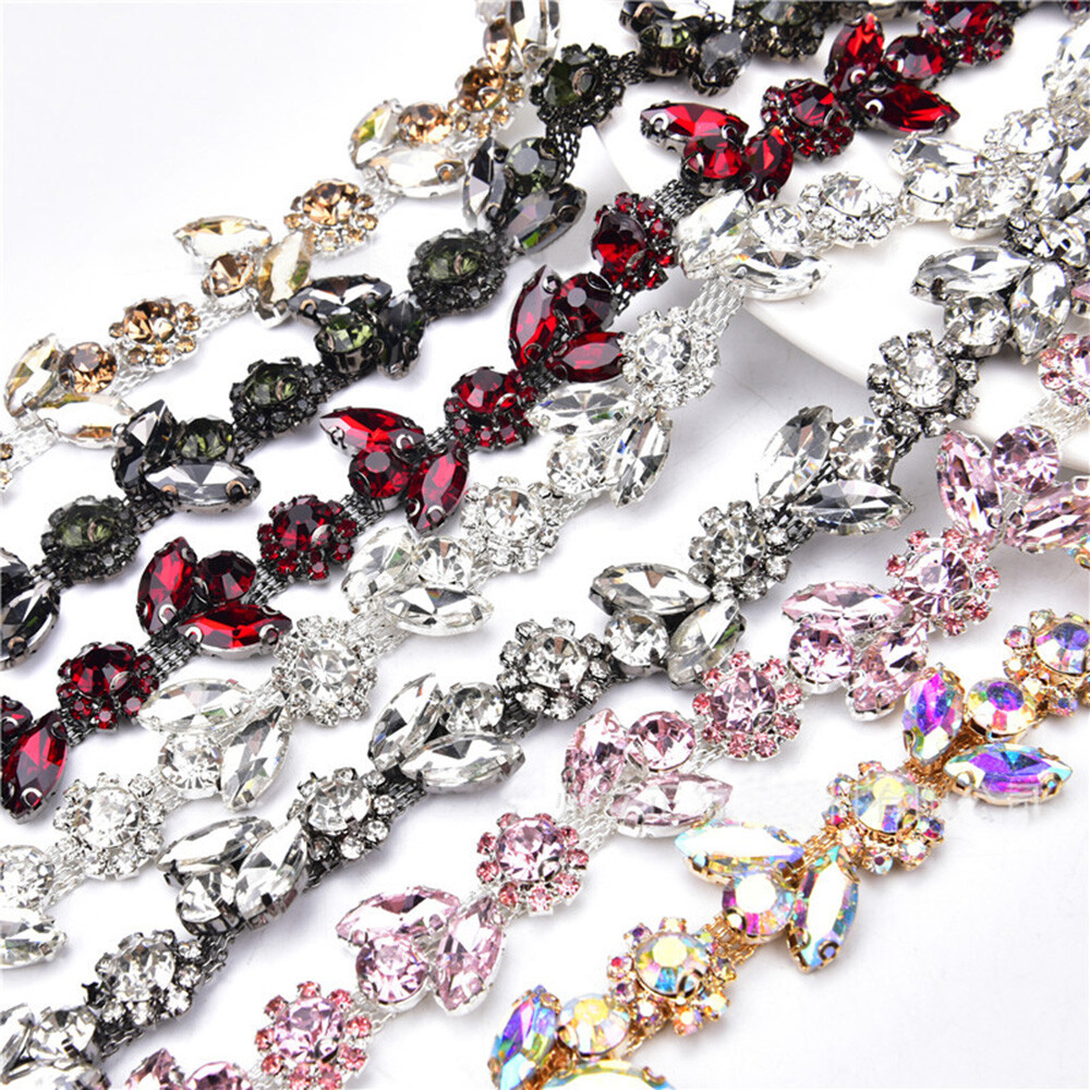 Стеклянные стразы отделка цепочка шитье одежда обувь декор ювелирные изделия сделай сам товары для рукоделия
