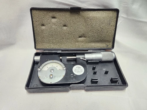 Etalon Indicating Micrometer 0-1" .0001" Jeweled Switzerland P. Roch Rolle 