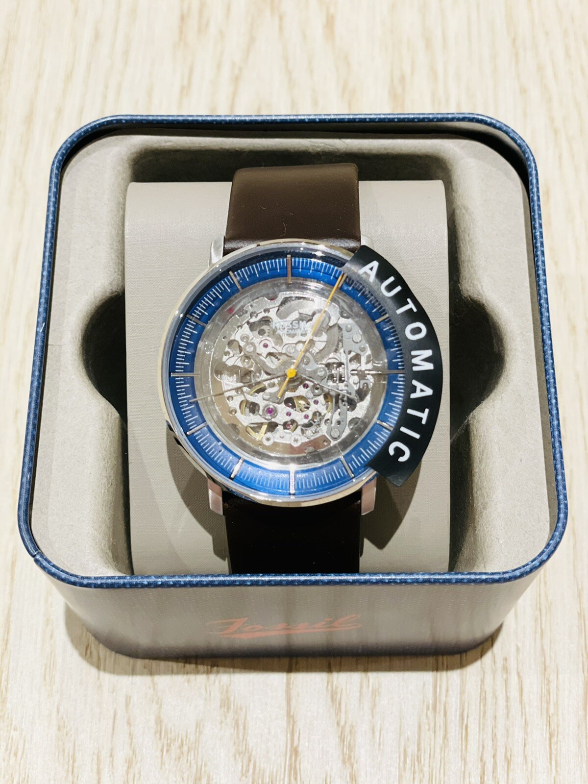 Fossil Chase Automatic Brown Leather 