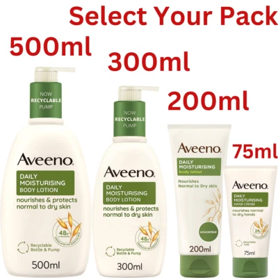 Aveeno Daily Moisturising Lotion Aneeno Hand Lotion 75ml 200ml 300ml 500ml UK