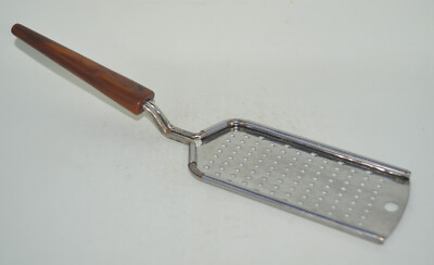 Vintage Grater Zester Brown Plastic Handle Stainless Steel