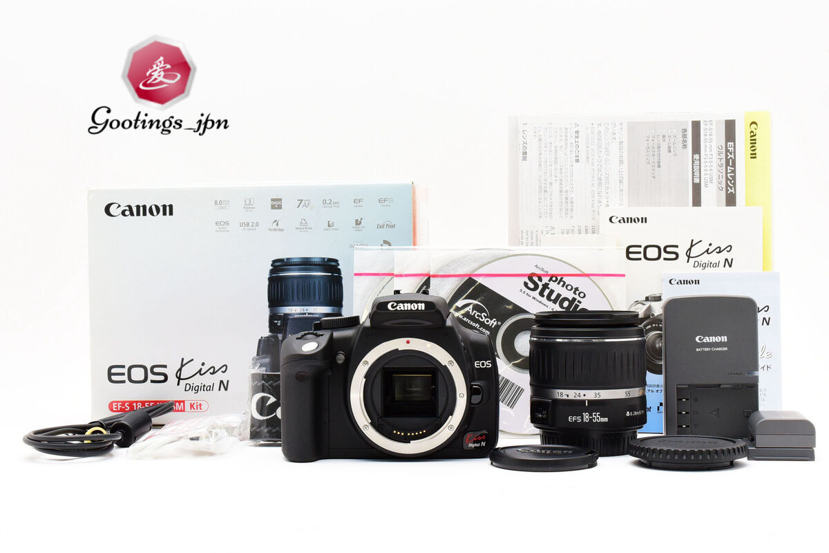 Top MINT in Box!】 Canon EOS Kiss Digital N EF-S 18-55mm F3 Top MINT in Box!】 Canon EOS Kiss Digital N EF-S 18-55mm F3