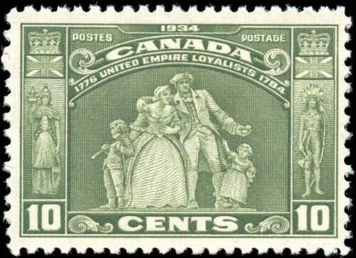 1934 Mint H Canada F-VF Scott #209 10c Loyalists Issue Stamp  - Picture 1 of 2