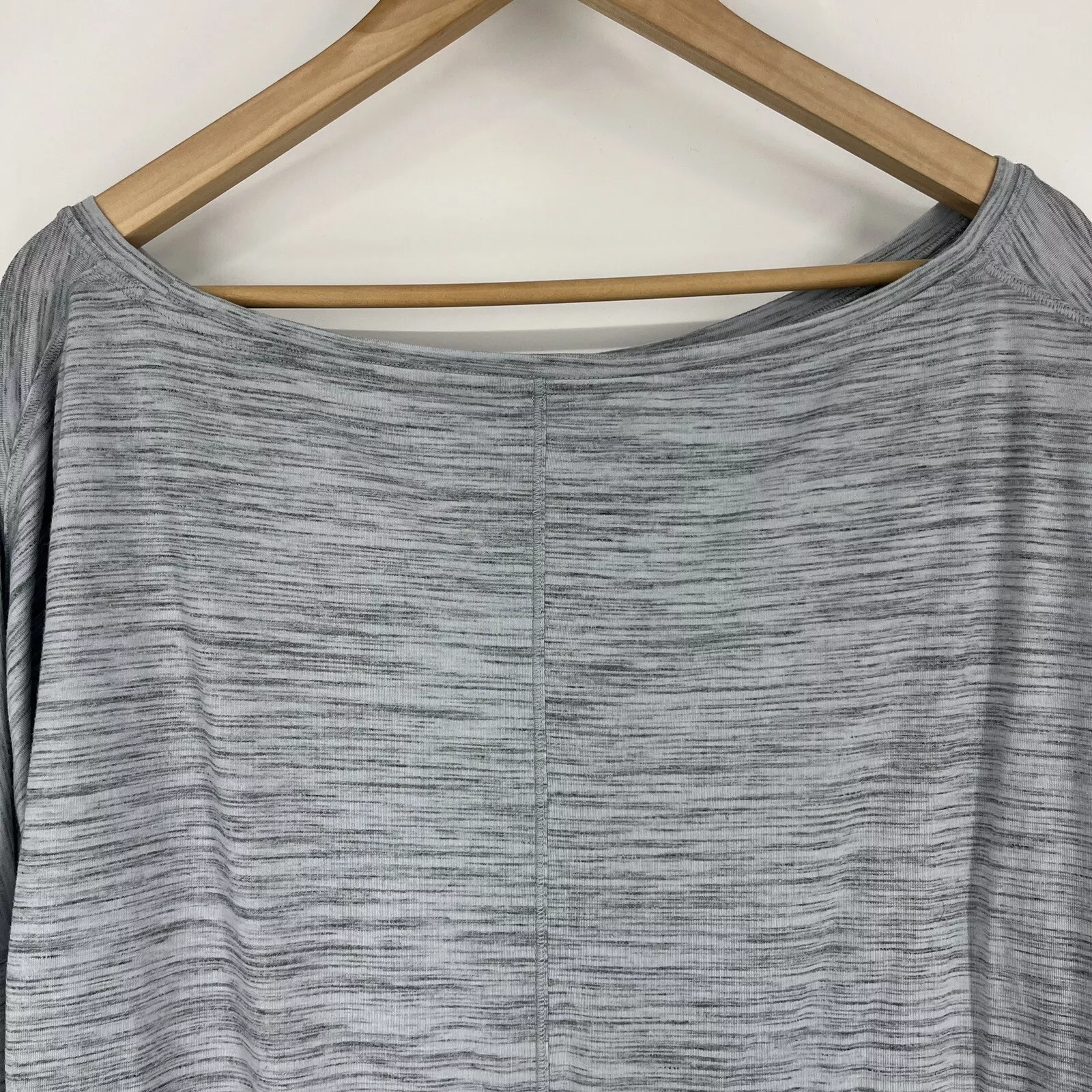 athleta space dye essence flow long sleeve relaxed shirt
