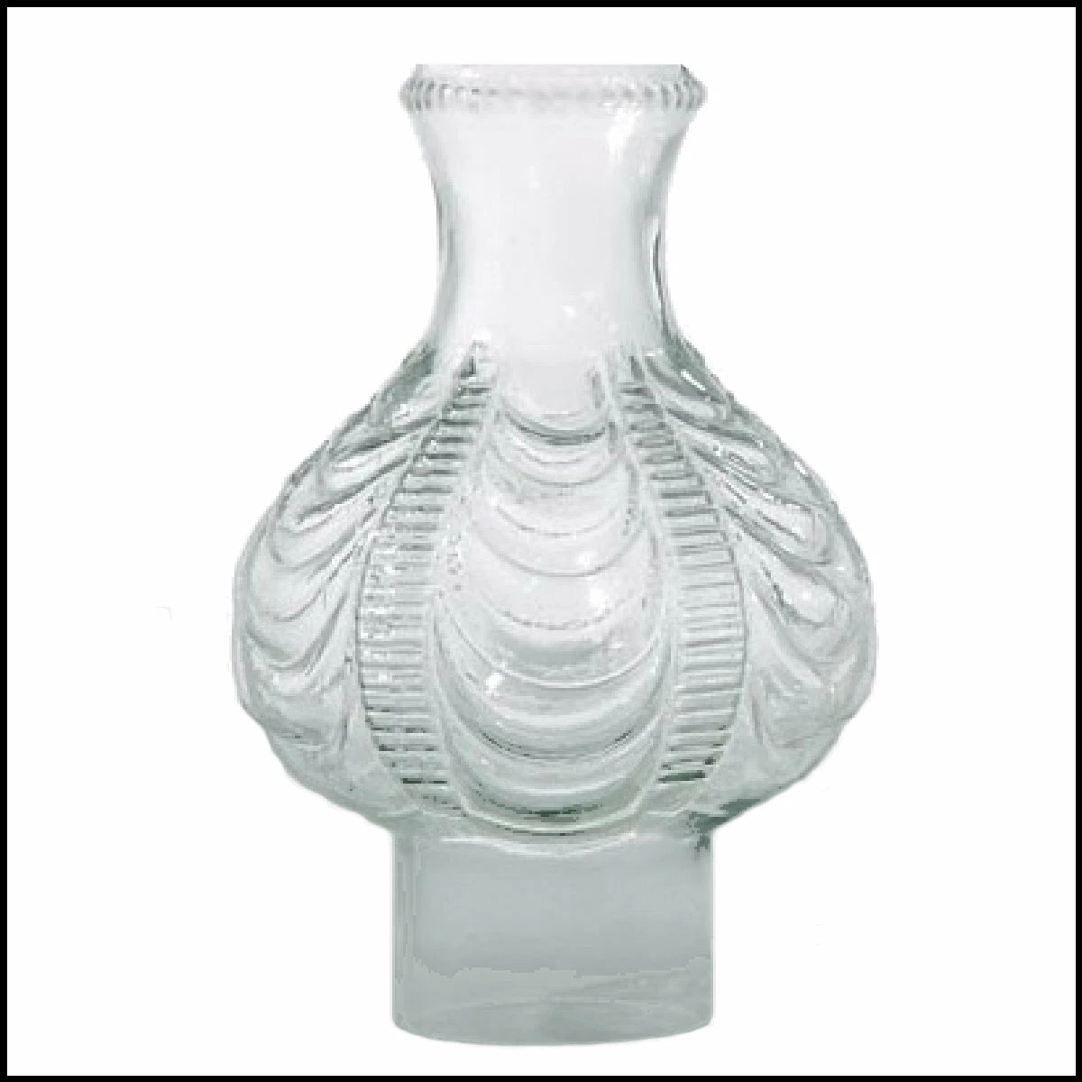 NEW COOLIDGE DRAPE PATTERN OIL LAMP CHIMNEY CLEAR GLASS 3
