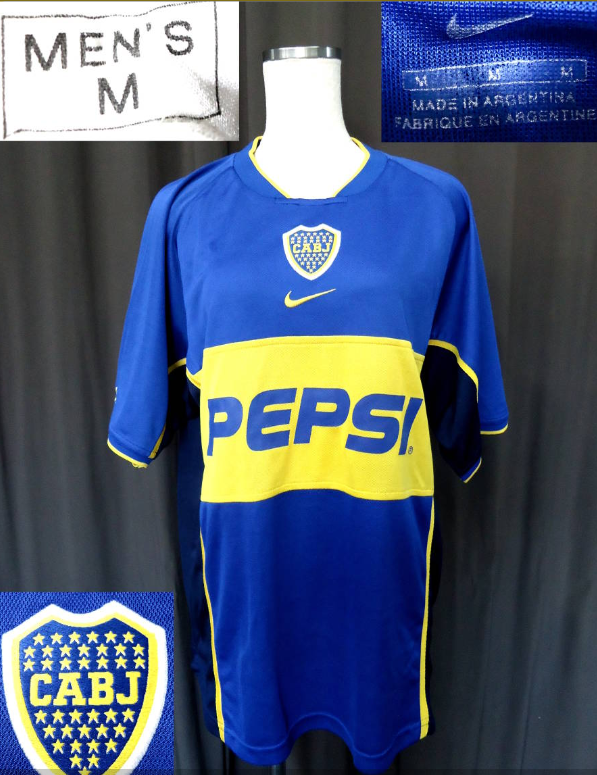 Boca Juniors 2002 2003 nike football shirt soccer jersey M #6 | eBay