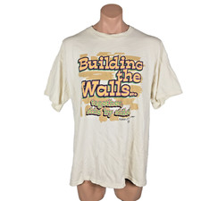 VTG 90s Building the walls together side by side Camp USA MADE Adult XL T-shirt