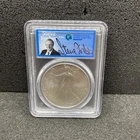 Steve Forbes Autograph 2023 American Silver Eagle BU Signed PCGS BU IMEX