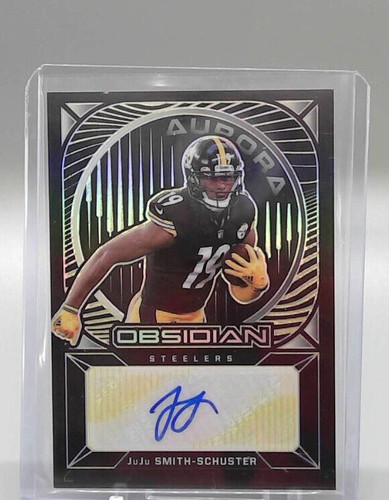 2021 Panini Obsidian JuJu SMITH-SCHUSTER Aurora Auto EE Yellow 25/25 #AA-JJS