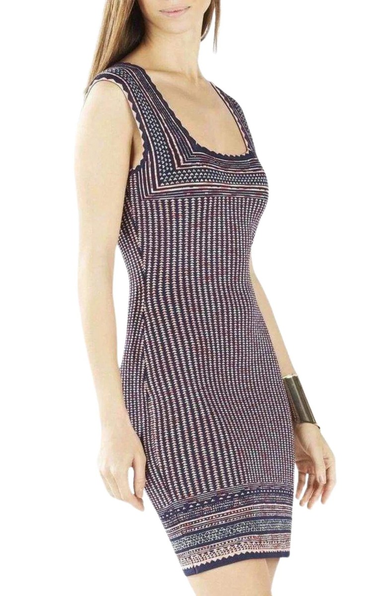 BCBG Maxazria Sheina Jacquard Knit Bodycon Dress Sz Small