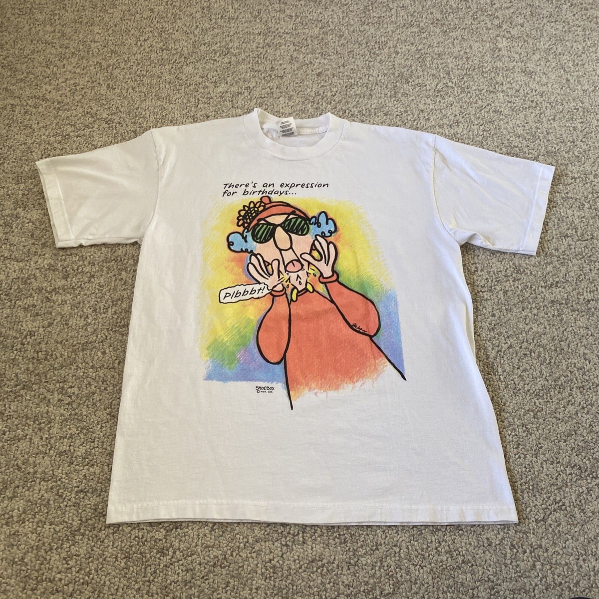 Vtg Shoebox Greetings Hallmark L T-shirt Funny Birthday | eBay