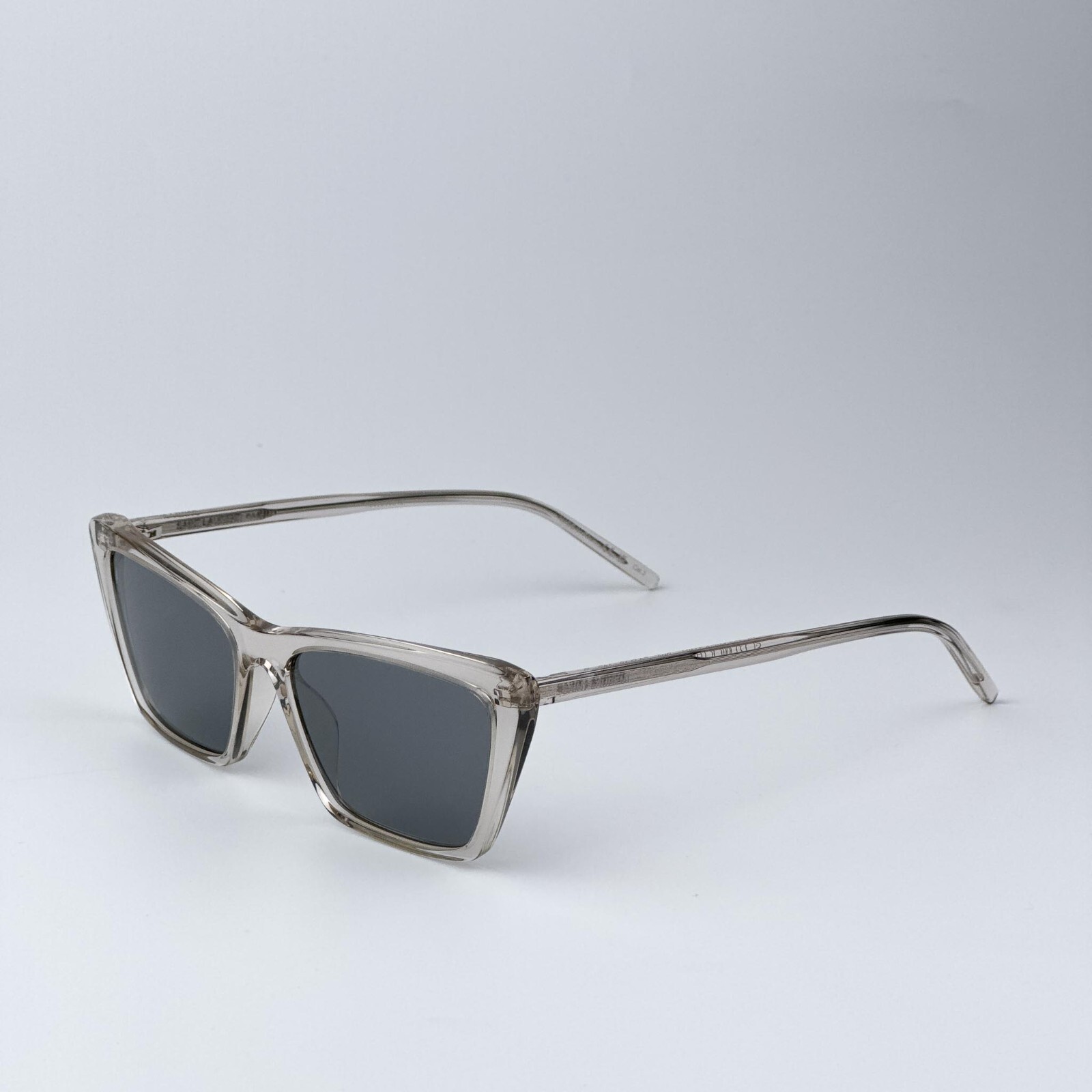 Occhiali da sole donna Saint Laurent beige argento occhio di gatto SL737 MICA SOTTILI 004 NUOVI