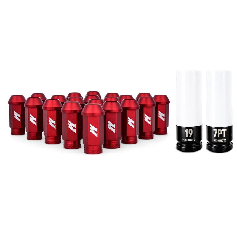 Mishimoto Aluminum Locking Lug Nuts M12x1.25 20pc Set Red | eBay