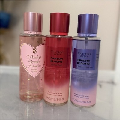 Victoria's Secret Fragrance Mist Set Darling Vanilla Canyon Serene Blooms 250mL