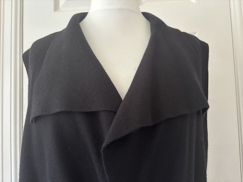 Marmor schwarze ärmellose Longline Weste/Cardigan Größe 10 - Bild 2 von 9
