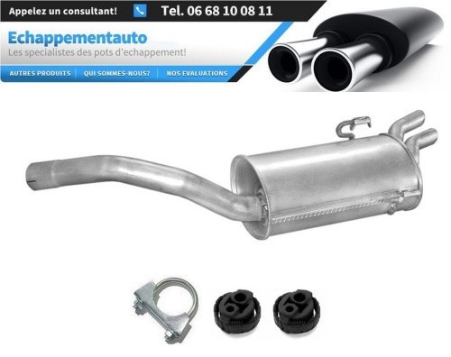 Silencieux arrière Citroën Evasion anti corrosion pour moteur Turbo