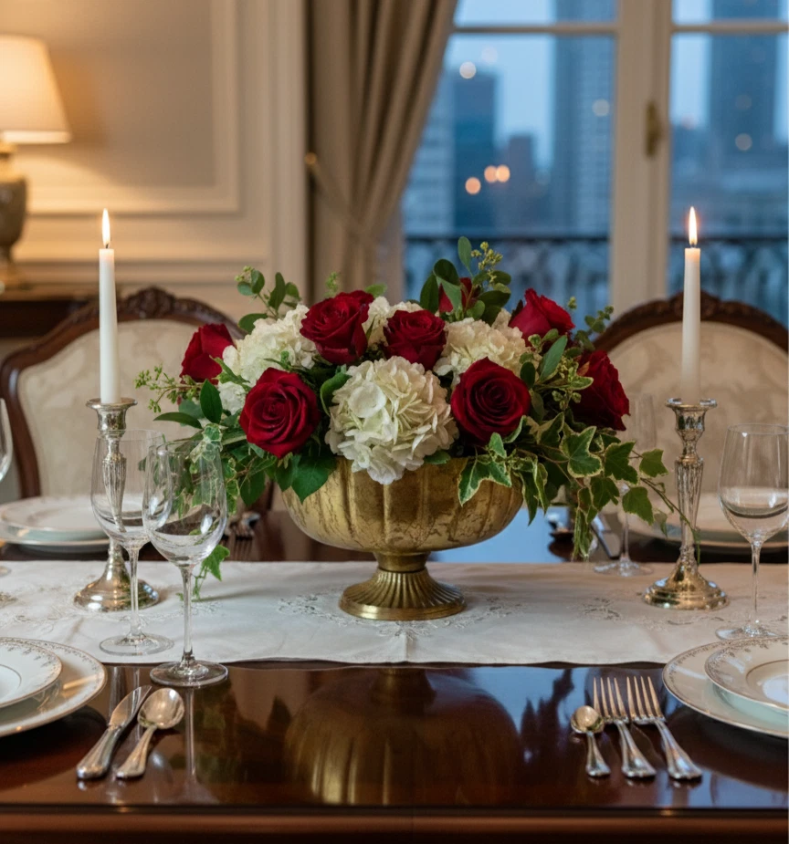 Accent Decor Lita Compote Pedestal Bowl - Distressed Modern Metal Centerpiece - Image 4 of 4